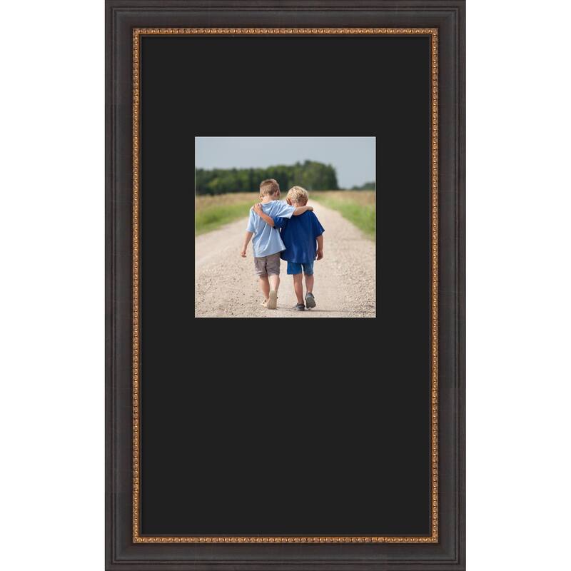 Ashton Black Framed Picture Frame, Photo Frame - 13x22 Matted Black 8x8
