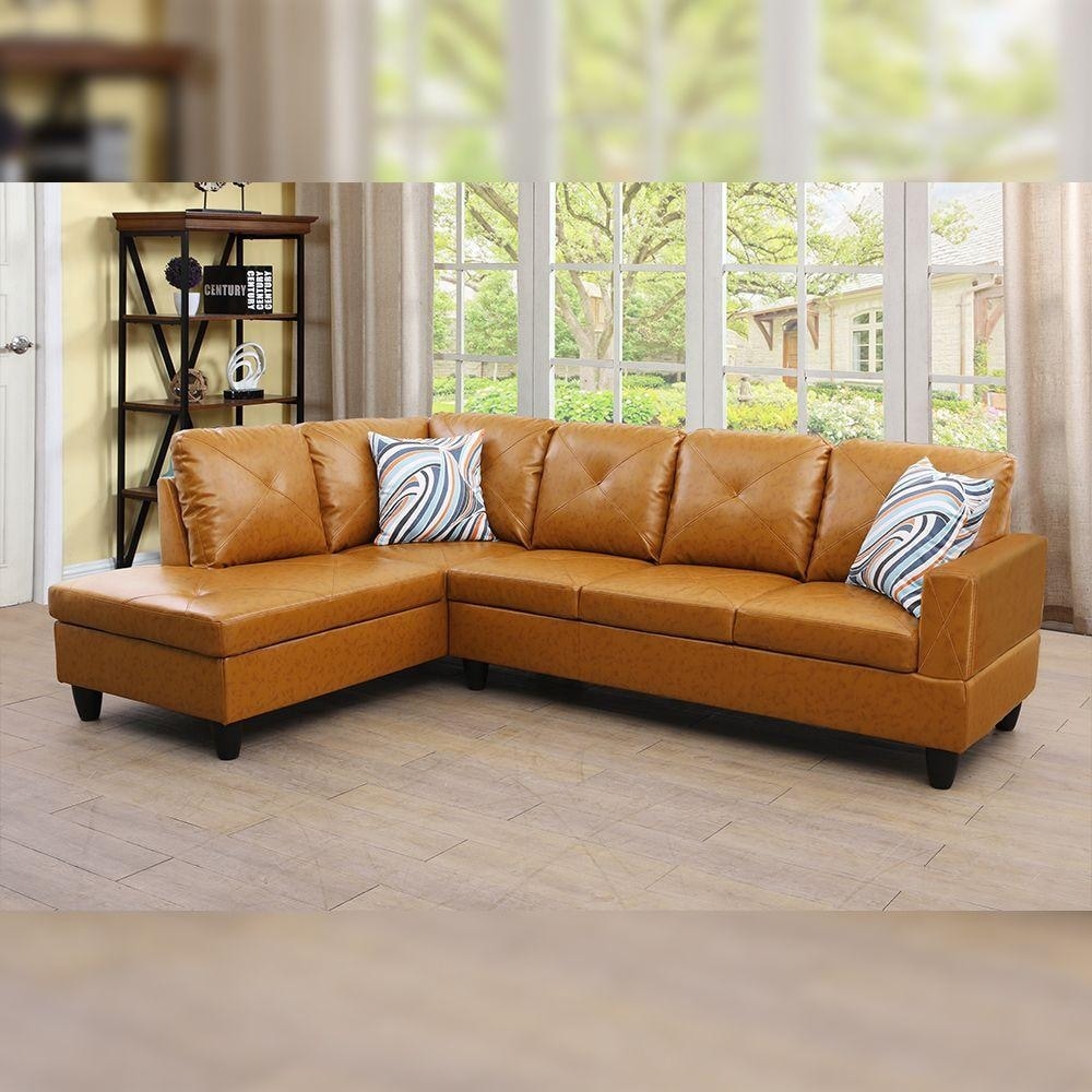 Ginger hot sale leather sectional