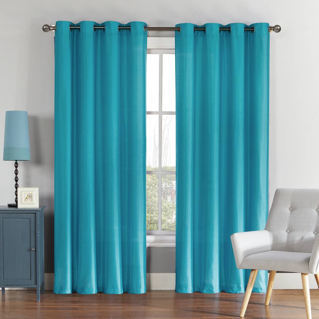 VCNY Home Preston Faux Silk Curtain Panel, 52" x 84" - 52" x 84"