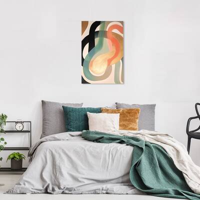 Wynwood Studio Canvas Abstract Medusa Glam Gold and Metallic Gold Modern & Contemporary Wall Art Canvas Print