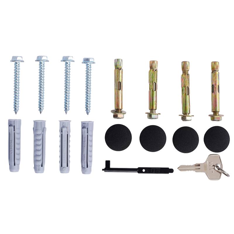 Galvanized Steel Parcel Mailbox with Code Lock and Mounting Hardware