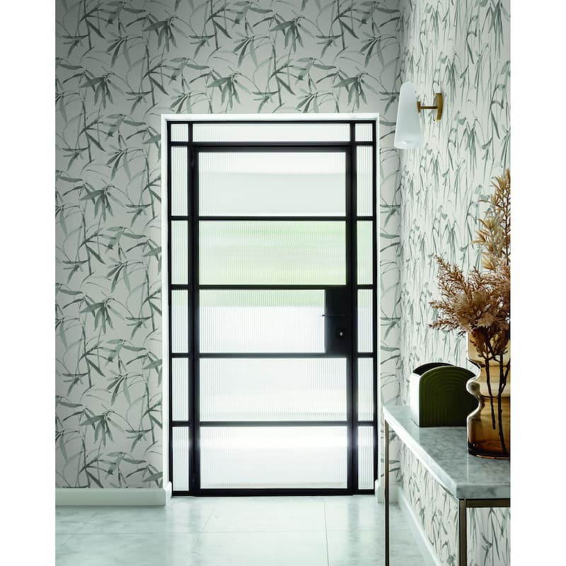 Menton Vinyl Bamboo Ink Wallpaper 27 in x 27 ft = 60.75 sq ft