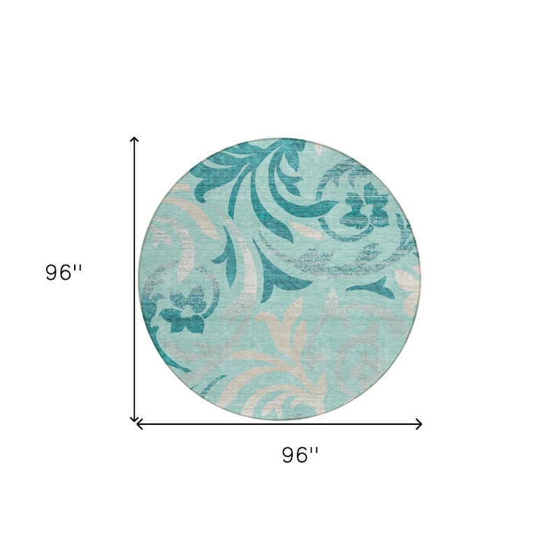 HomeRoots Floral Transitional Rectangle Outdoor Rug