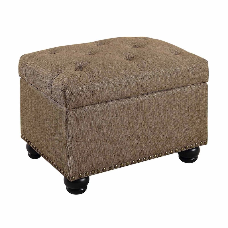 Upholstered Storage Ottoman with Functional Storage Space and Seating Solution for Modern Living Spaces
