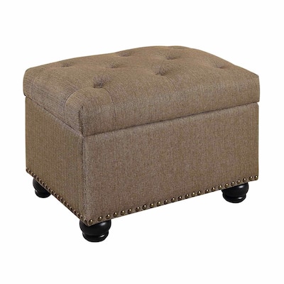 Upholstered Storage Ottoman with Functional Storage Space and Seating Solution for Modern Living Spaces
