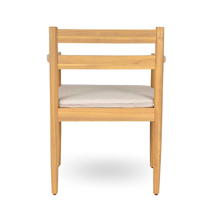 Christopher Knight Home- Mary Outdoor Acacia Dining Armchair (Set of 2)