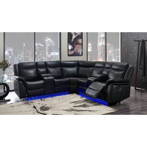 Global Furniture USA Black Sectional
