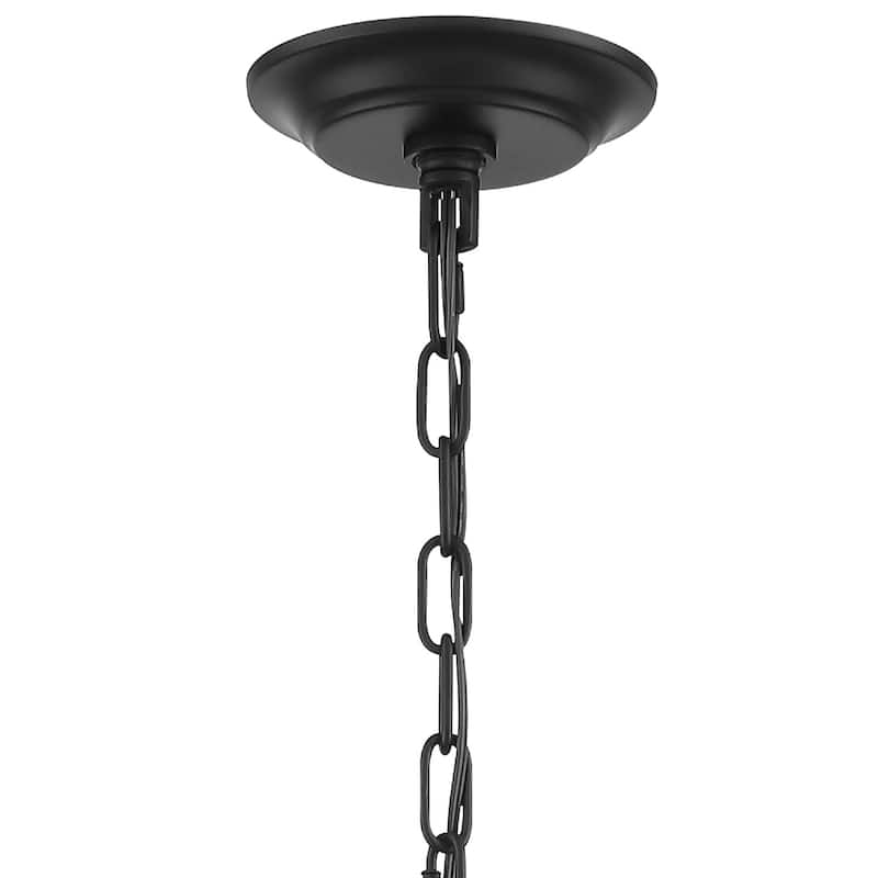 Bailey 8 Light Matte Black Chandelier - 28'' W x 22'' H