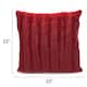 Cheer Collection Solid Color Faux Fur Throw Pillows (Set of 2) - 22 x 22 - Burgundy