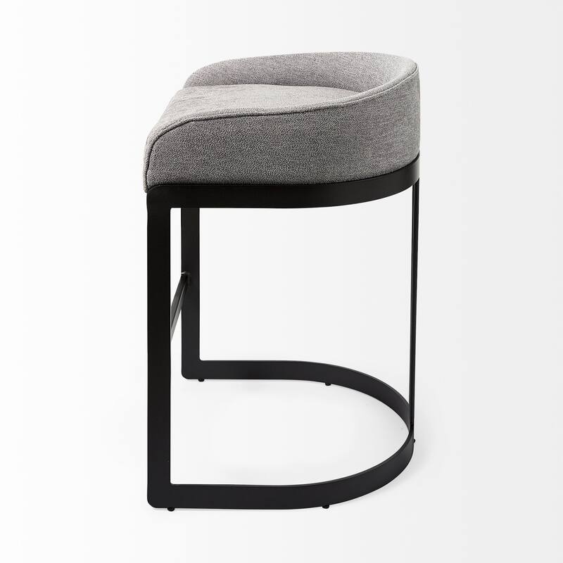 Hollyfield Cream Fabric Seat with Gold Metal Frame Counter Stool