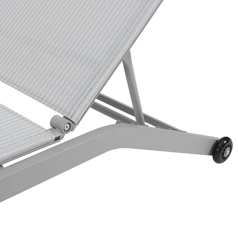 Corvus Antonio Outdoor Contemporary Sling-Fabric Adjustable Chaise Lounge