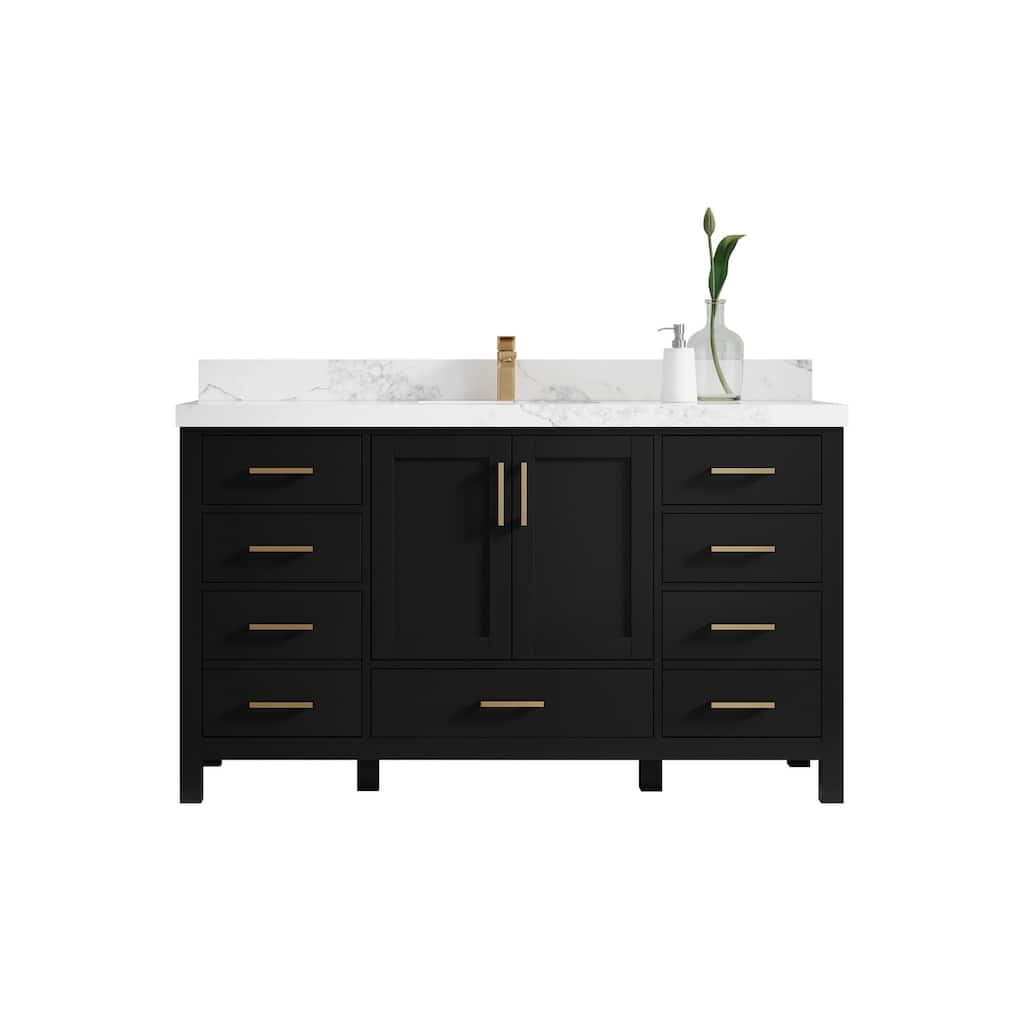 Willow Collections 60 in. W x 22 in. D Malibu Single Sink Bathroom Vanity with Countertop