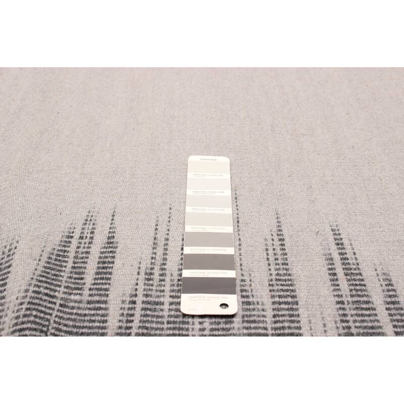 ECARPETGALLERY Flat-Weave Ankara FW Light Grey Wool Kilim - 4'11 x 7'10
