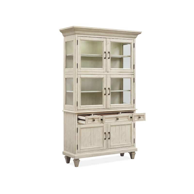 Magnussen Home Newport Alabaster Dining Cabinet - 48"Wx 18"D x 80"H