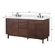 preview thumbnail 32 of 34, Avanity Carina Bathroom Vanity in Coffee Teak with White Engineered Stone Top