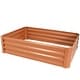 preview thumbnail 8 of 13, Sunnydaze Powder-Coated Steel Raised Garden Bed - 47-Inch Rectangle Brown