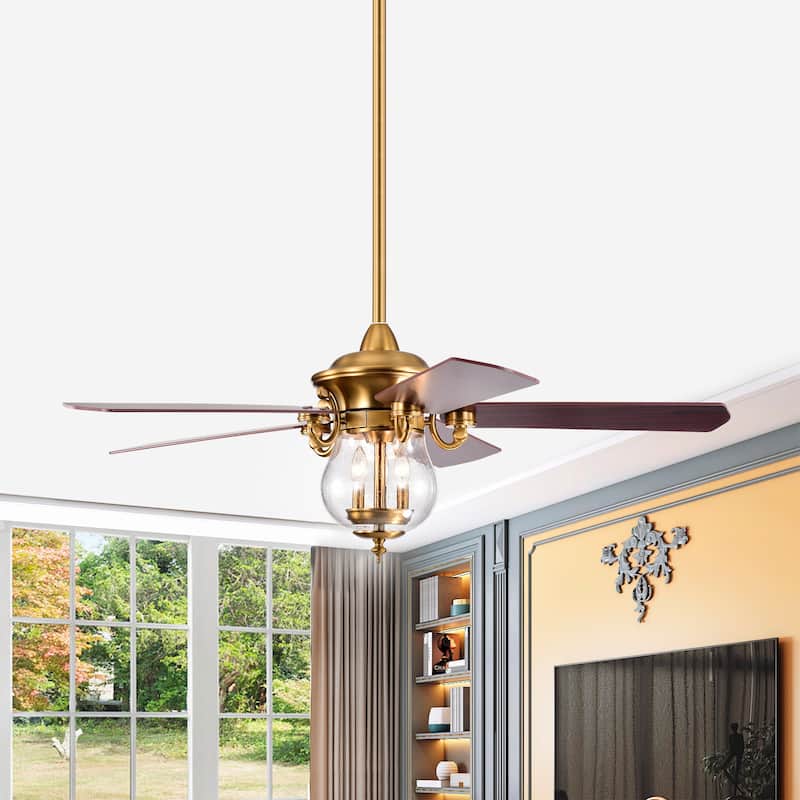 Anisma Anna 28 Inch Mid-Century Modern Style Lighted Ceiling Fan with Remote