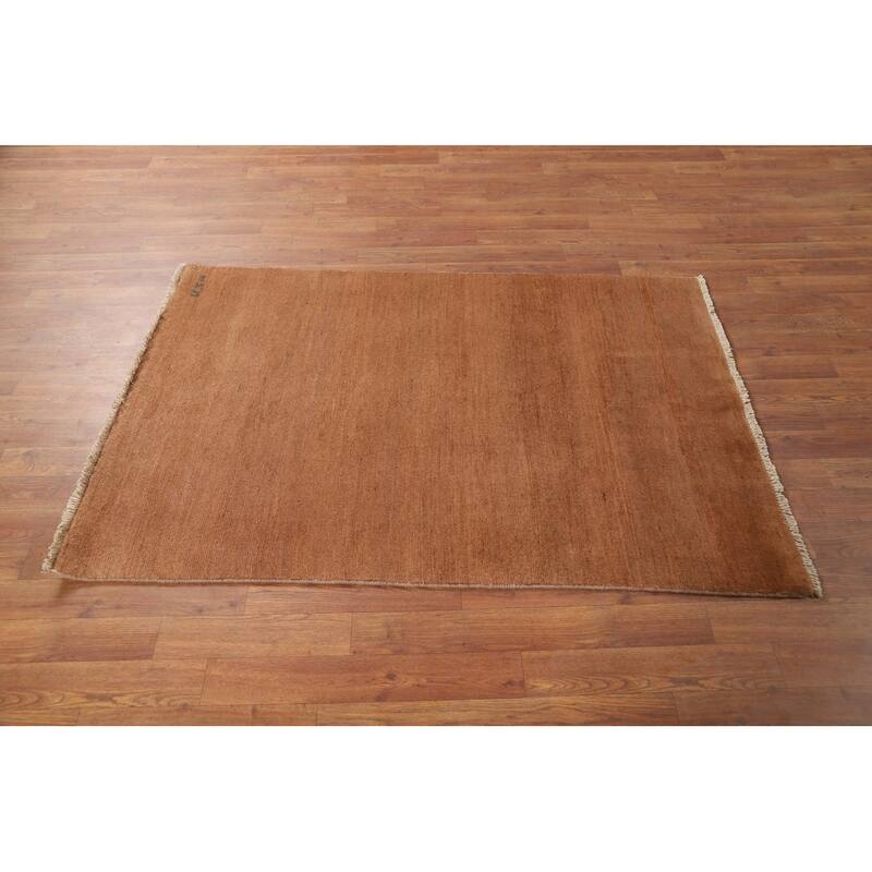 Modern Gabbeh Oriental Foyer Rug Contemporary Handmade Wool Carpet - 3'3"x 4'9"