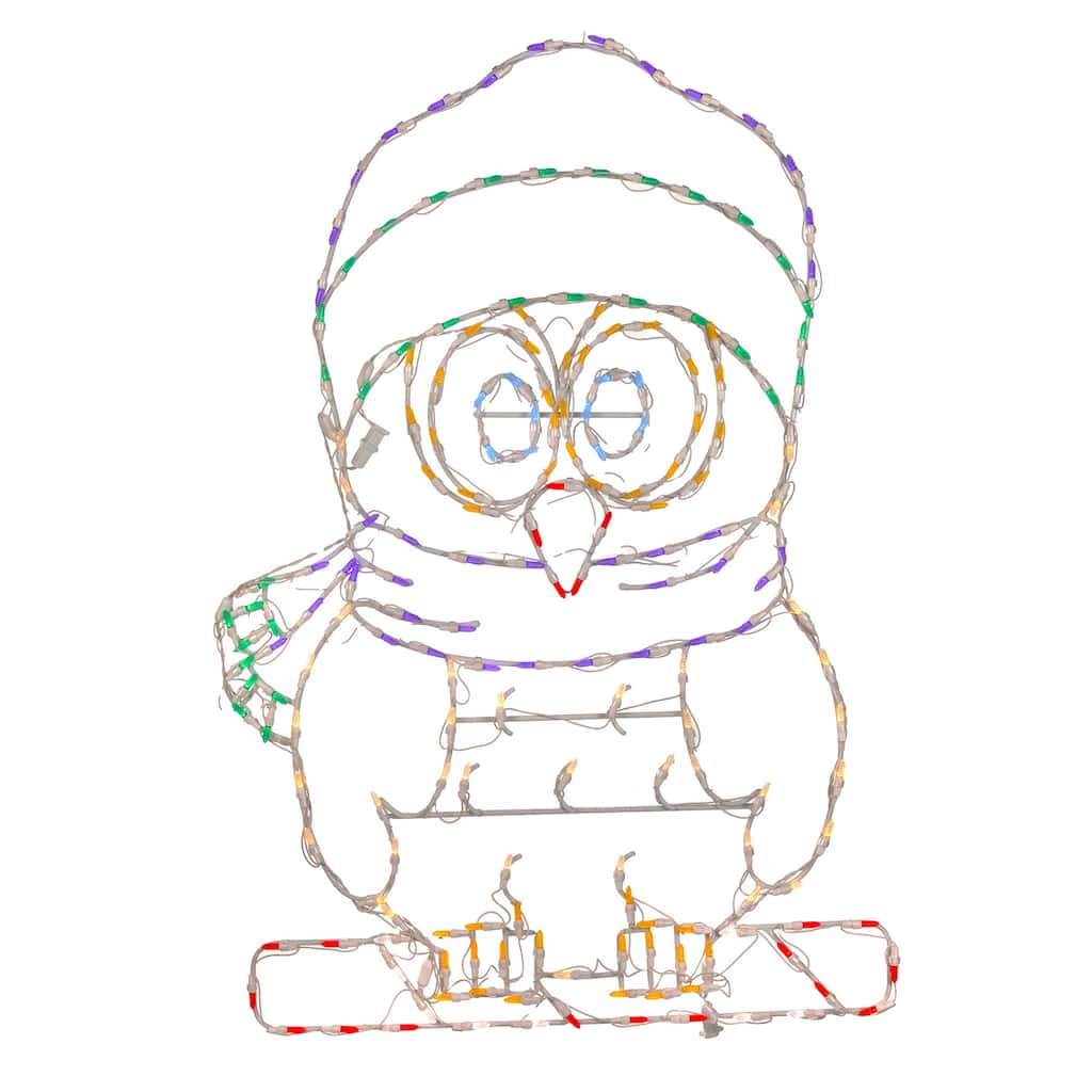 Chrsitmas Owl on Candy Cane 45 Inch