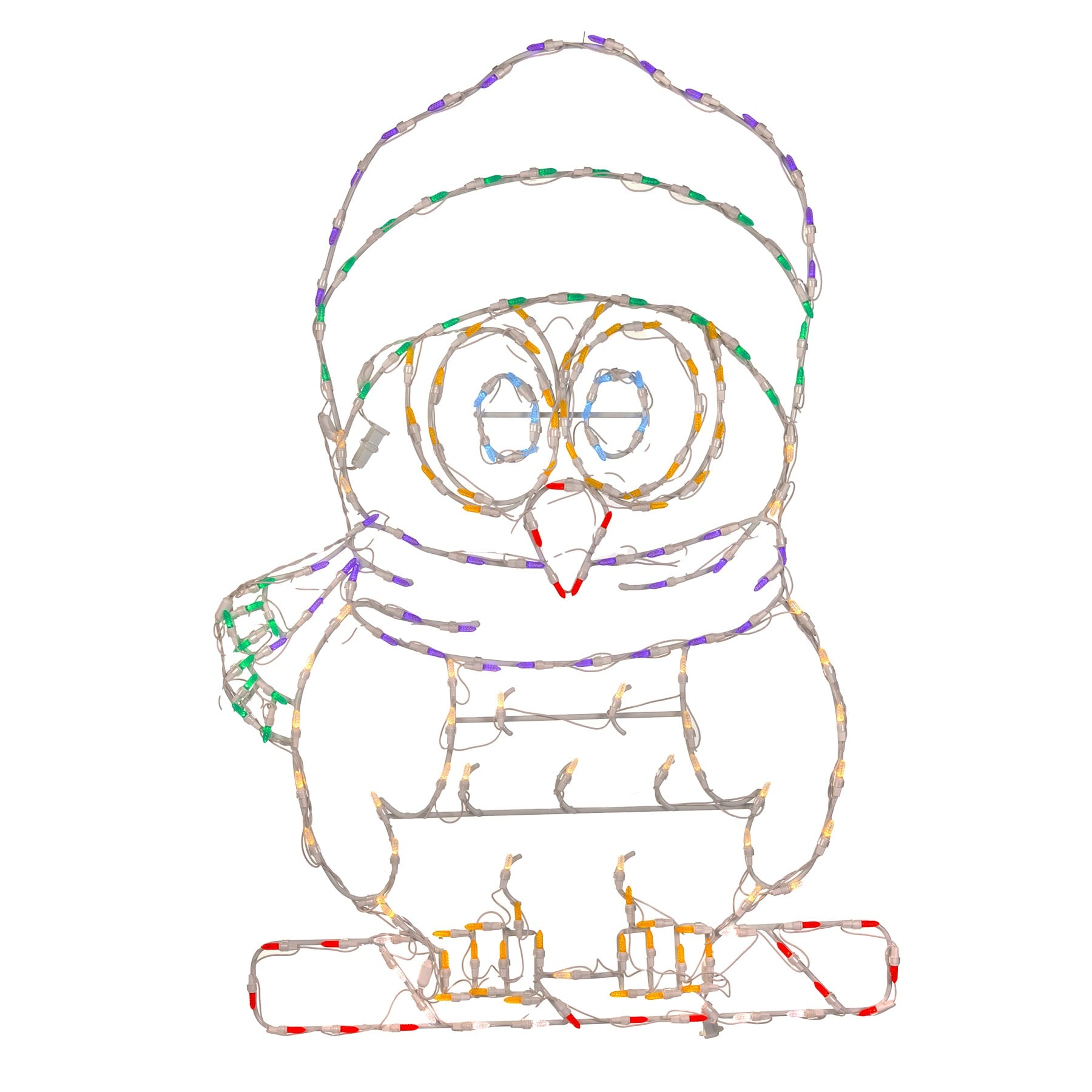 Chrsitmas Owl on Candy Cane 45 Inch