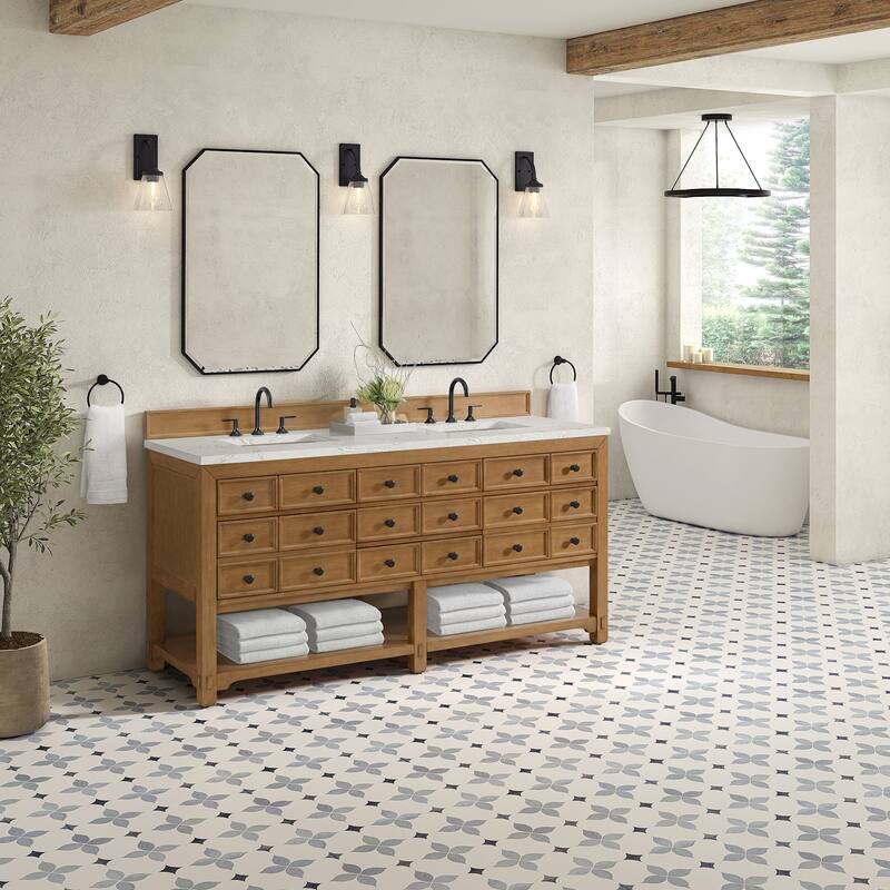 James Martin Vanities 505-V72-FVSL Malibu 72" Free Standing Double