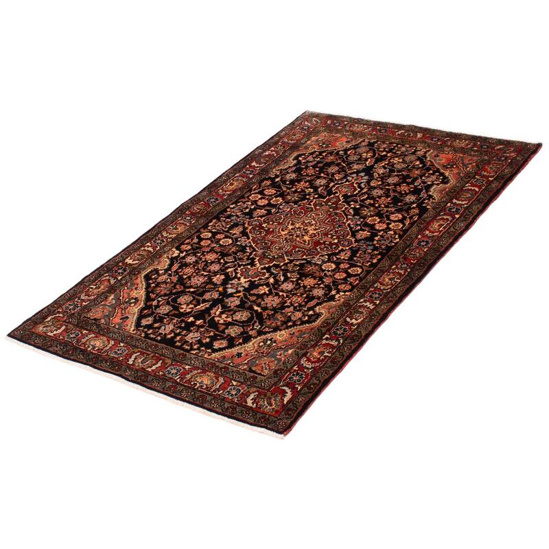 ECARPETGALLERY Hand-knotted Anatolian Vintage Black, Copper Wool Rug - 4'3 x 6'11