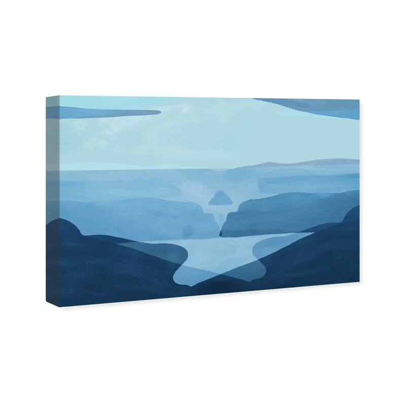 Wynwood Studio Canvas Nautical and Coastal Coast Blue Abstract Blue and Modern & Contemporary Wall Art Canvas Print