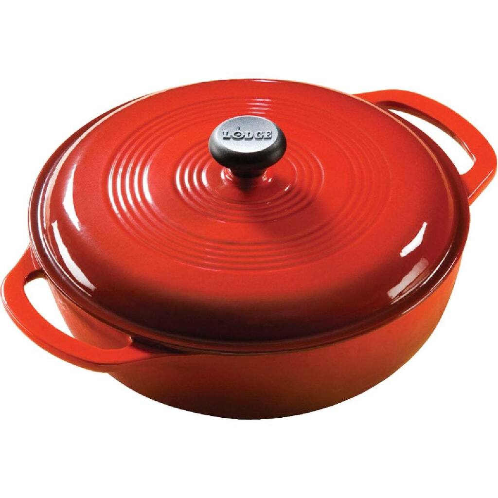 Lodge 3 Qt. Dutch Oven, Red - 1 Each