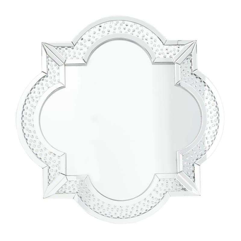Glass Quatrefoil Wall Mirror - Silver - Roche River Decor - Silver