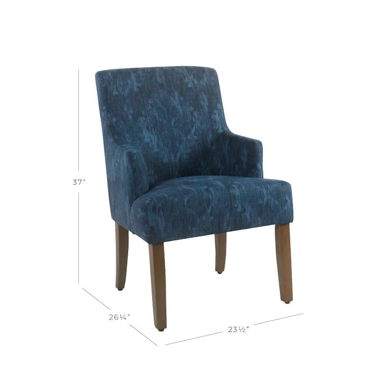 HomePop Meredith Dining Chair - Patterned Indigo - Dark Blue