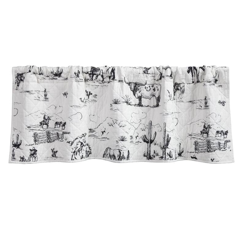 Paseo Road by HiEnd Accents Ranch Life Quilted Valance, 18"x56"