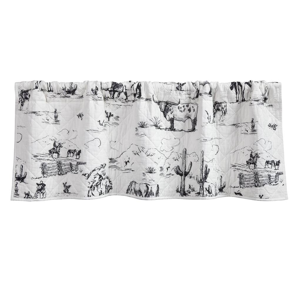 Paseo Road by HiEnd Accents Ranch Life Quilted Valance, 18"x56"