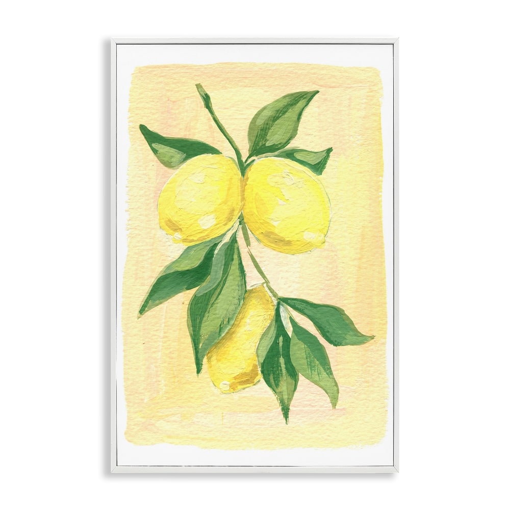 Stupell Hanging Lemons Country Charm Framed Giclee Art Design By Hannah Moren