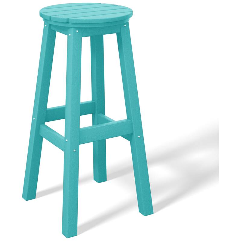 Laguna Hdpe All Weather Outdoor Patio 29" Round Bar Stool (Set Of 3)