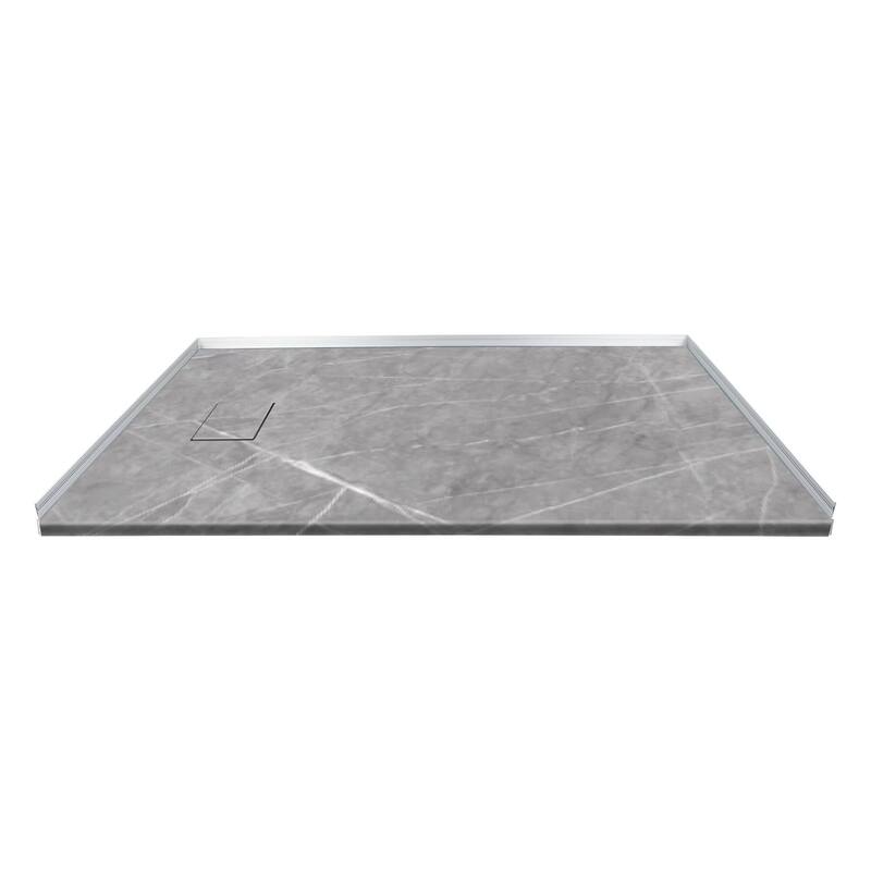 Transolid FZSP6032 59-1/8" x 31-1/2" Rectangular Shower Base with - Ashy Grey