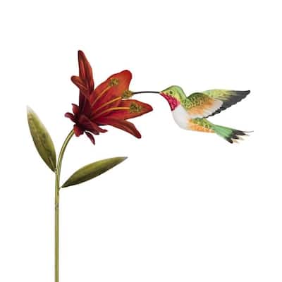 Hummingbird Flower Stakes - Ruby Throated