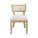preview thumbnail 6 of 20, Fescue Farmhouse Fabric and Rubberwood Upholstered Dining Chairs (Set of 2) by Christopher Knight Home