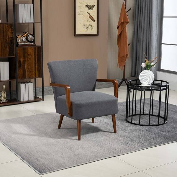 Modern Wood Frame Accent Chair - Bed Bath & Beyond - 38372729