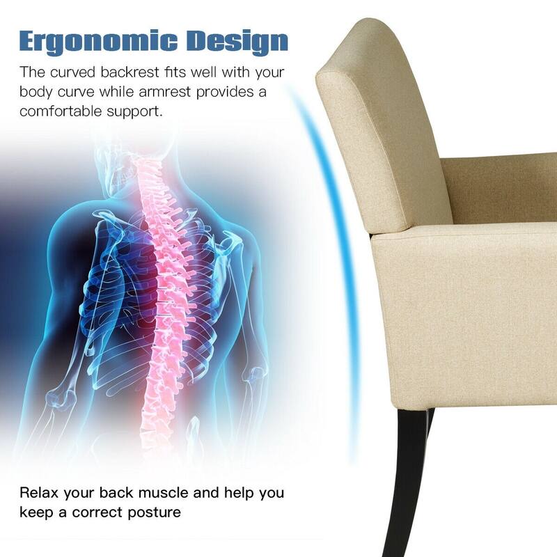 Ergonomic Executive Armchair with Soft Velvet and Rubber Wood Legs