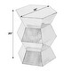 preview thumbnail 4 of 2, Renzo 16 in. W Stainless Steel Modern End Table