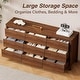 preview thumbnail 5 of 10, FURNIWAY Walnut Drawer Tall Dresser, Modern Chest with Hidden Handles, Storage Organizer