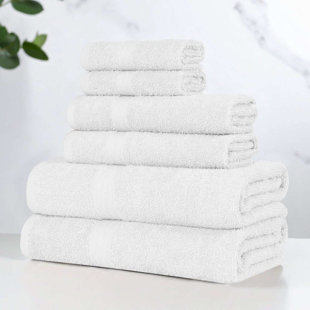 Superior Miami 100% Cotton 6-Piece Lightweight Quick-Dry Towel Set