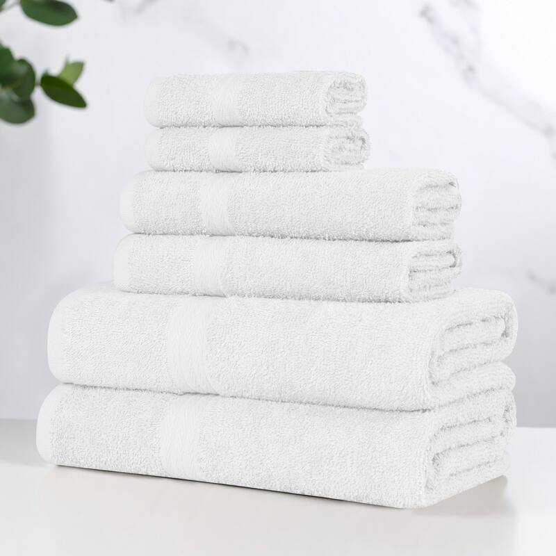 Superior Miami 100% Cotton 6-Piece Lightweight Quick-Dry Towel Set