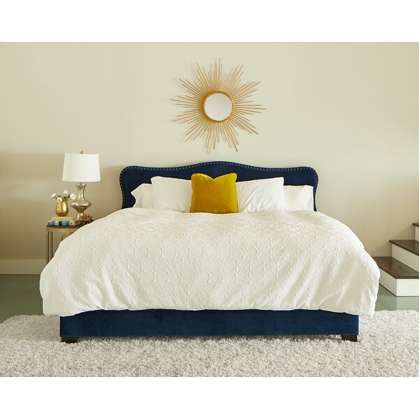 Scalloped outlet upholstered bed