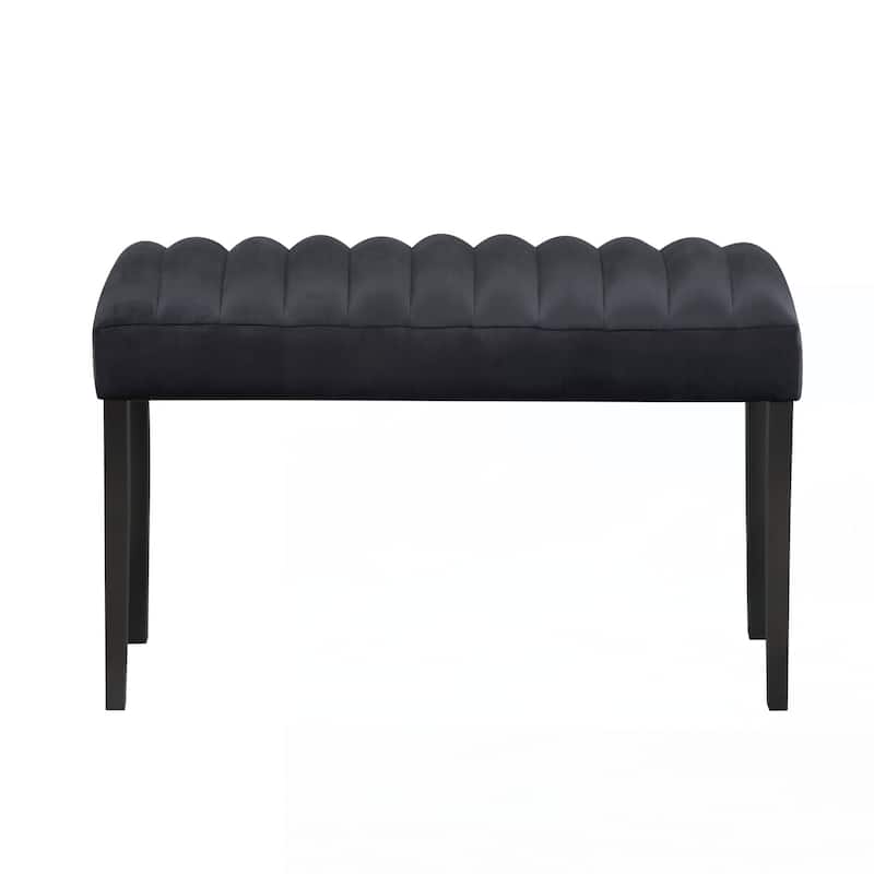 Rubber Wood Casual BLACK BENCH