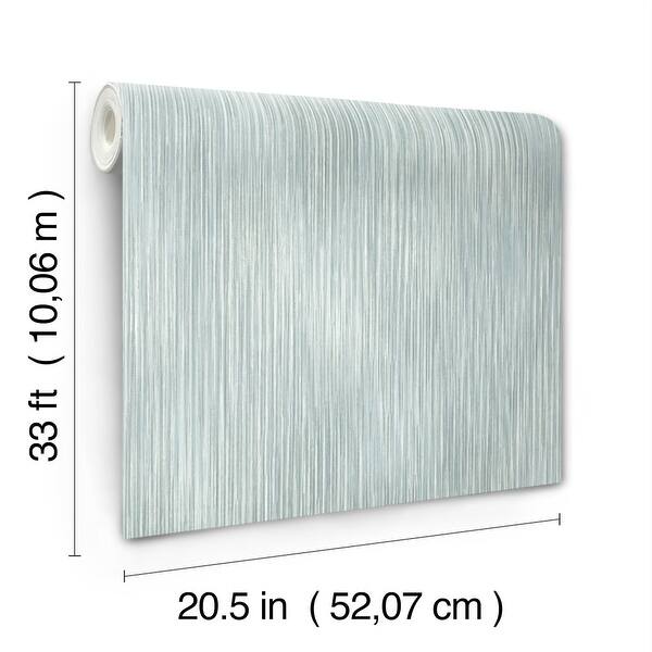 A-Street Prints Largo Turquoise Striated Wallpaper