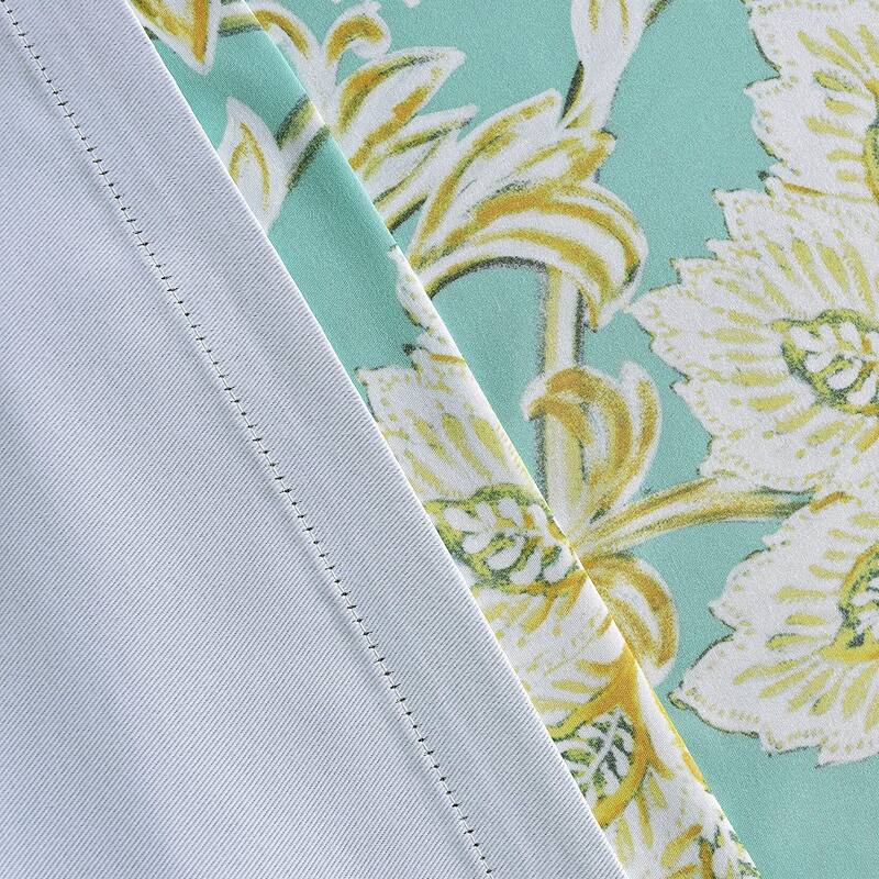 DriftAway Alyssa Jacobean Elegant Floral Leaves Pattern Window Curtain