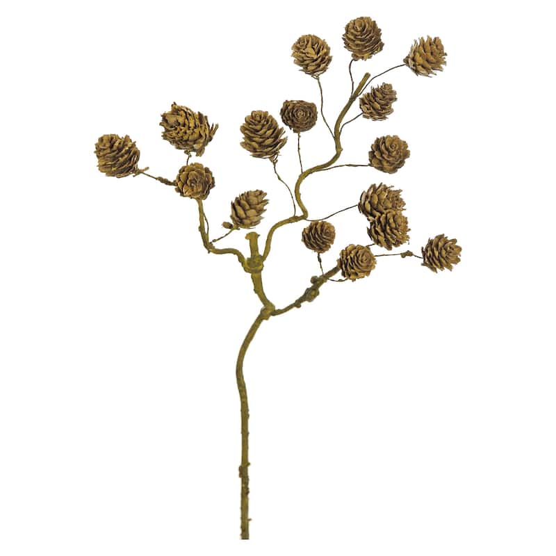 17" Brown Mini Pine Cone Artificial Christmas Spray