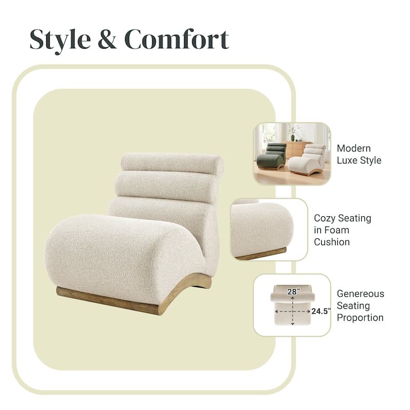 NPD Furniture Lucius Boucle Accent Chair