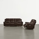 preview thumbnail 64 of 82, Spruce & Spring Genuine Leather Power Reclining Sofa with Optional Console & Flip-Down Table